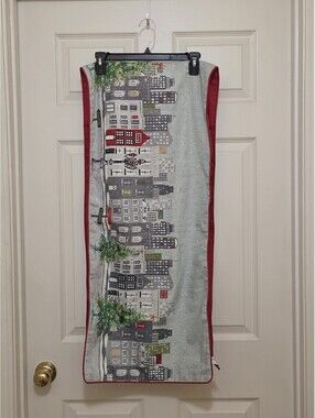 CYNTHIA ROWLEY New York Table Runner City Skyline Holiday 6ft X 16in